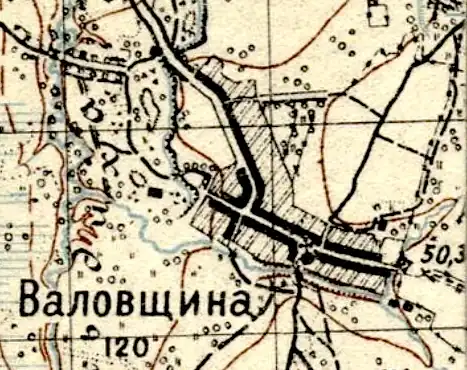 План деревни Валовщина. 1941 год