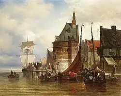 Пришвартованные корабли у главной башни Хорна