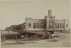 Деревянный Варшавский мост. Фото А. Ф. Лоренса, 1860-е