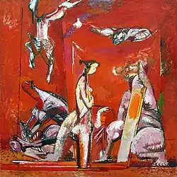 «Красная комната», 200 х 200, см, холст, масло, 1989