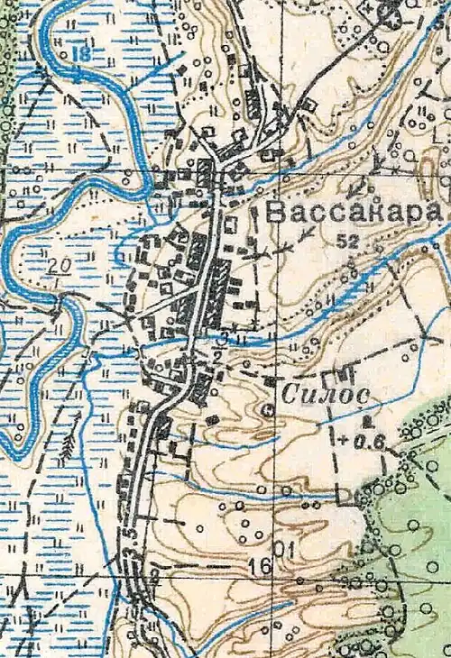 План деревни Вассакара. 1938 год