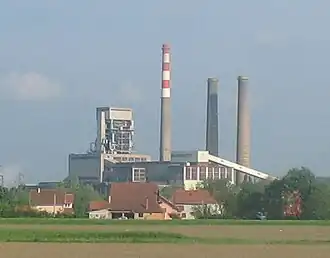 ТЭС Колубара, вид с Ибарской автомагистрали[серб.]