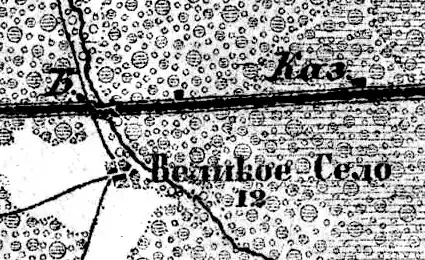 Земли посёлка Фетино на карте 1917 года
