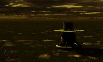 «Венера-9» на поверхности планеты в представлении художника