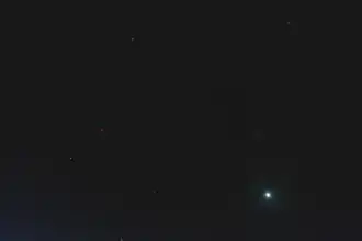 Венера и новая V5856 Стрельца (обведена кружком)