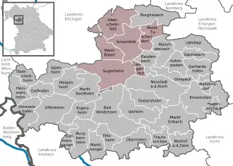 Административное сообщество Шайнфельд на карте