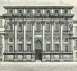 Палаццо Вальмарана. Виченца. Проект 1565 г. Архитектор А. Палладио. Гравюра Дж. Барбери