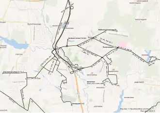 Карта автобусных маршрутов города Видное