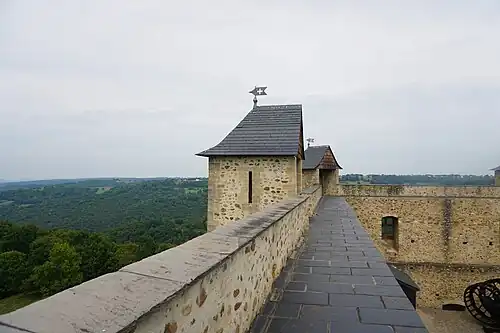 Площадка для стрелков в верхней части стены замка