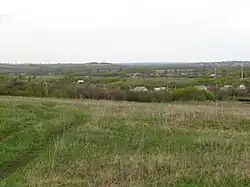 Вид с горы на село Сосновка. 2015