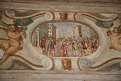 Деталь росписи зала