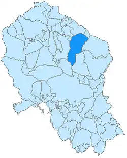 Расположение муниципалитета Вильянуэва-де-Кордоба на карте провинции