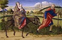 Бегство в Египет. 1500. Дерево, масло. Национальная галерея искусства, Вашингтон