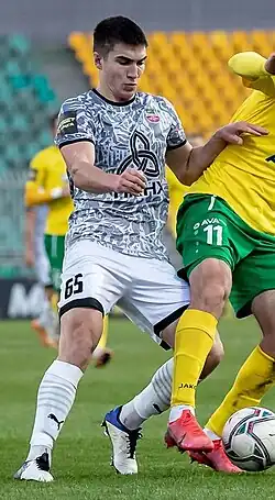 Москвичёв в составе «Нефтехимика» в 2022 г.