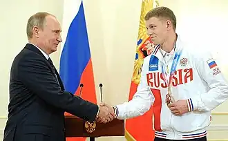 Владимир Путин и Павел Коржавых, 2013