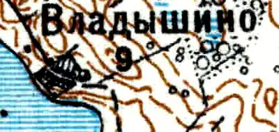 План деревни Владычно. 1926 год