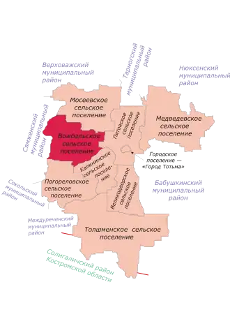 Муниципальное образование «Вожбальское» (упразднено) на карте