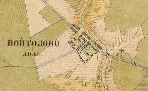 План деревни Войтолово. 1885 год
