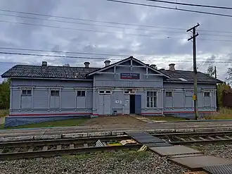 Вокзал железнодорожной станции Заборье. 2022 год