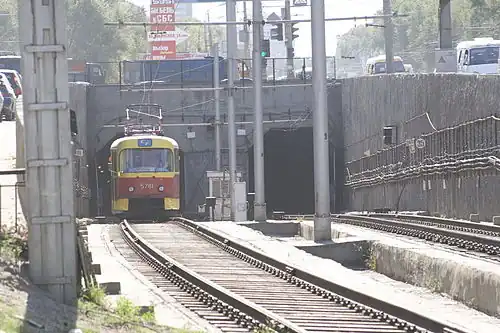 «Северный портал» в районе перегона ТРК «Европа» — Площадь Ленина