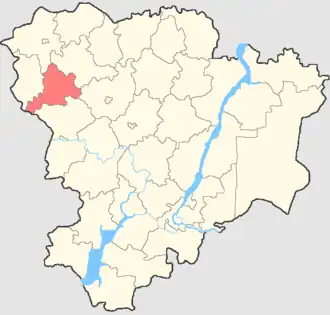 Алексеевский район на карте