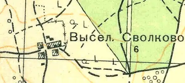 План деревни Волгово. 1931 год