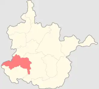 Бирюченский уезд на карте