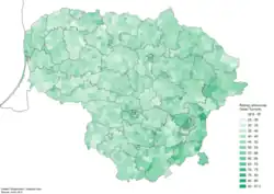 Явка избирателей в первом туре по избирательным округам