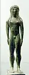 Бронзовая статуэтка из Кьюзи. 550-530 гг. до н.э.