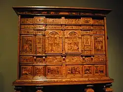 Кабинет. Маркетри по рисункам Й. Аммана с композиций Л. Штора. Ок. 1580. Музей Виктории и Альберта, Лондон