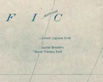 Риф на карте Тихого океана 1921 года