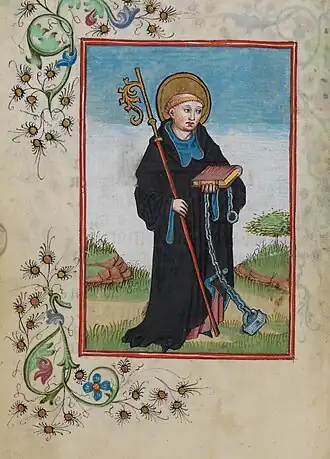 Страница из Вальдбургского молитвенника (1486)