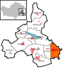 Ванслебен-ам-Зе на карте коммуны