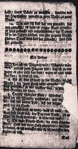 Песня на «летучем листке» (1756; автор неизвестен)