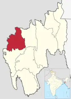 Западная Трипура на карте