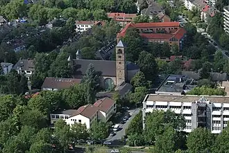 Вид с телевизионной башни Florianturm