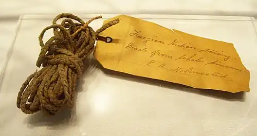 3х прядный плетеный шнур из китовых жил