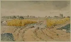 Пшеничные поля. 1865. Бумага, акварель. Метрополитен-музей, Нью-Йорк