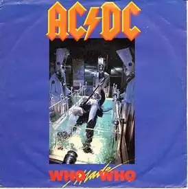 Обложка сингла AC/DC «Who Made Who» (1986)