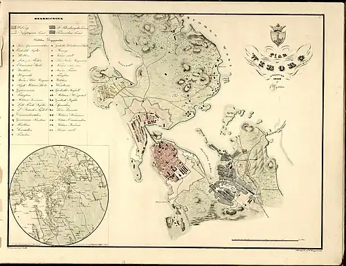 План Выборга 1839 года издания Gyldén, C. W.