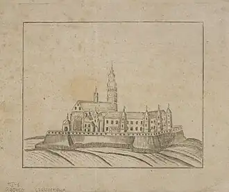 Вид на монастырь Ясная Гора в XVIII веке