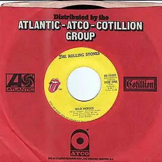 Обложка сингла The Rolling Stones «Wild Horses» (1971)