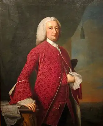 Командир полка, губернатор Массачусетс-Бэй Уильям Ширли