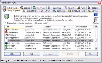 Скриншот программы WinPatrol