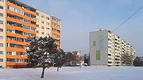 Дома 16 и 20, зима 2021 года (микрорайон Куристику)