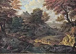 Лесной пейзаж. До. 1705. Холст, масло. Галерея искусств Уокера, Ливерпуль