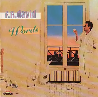 Обложка альбома Ф. Р. Дэвида «Words» (1982)