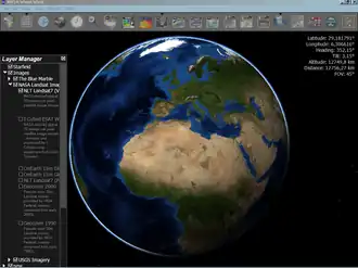Скриншот программы NASA World Wind