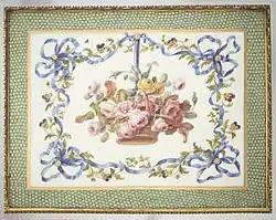 Столешница с плакеткой севрского фарфора