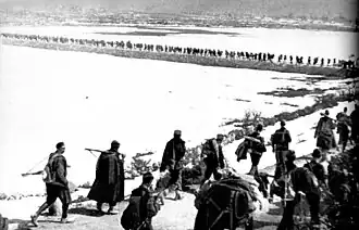 20-я далматинская дивизия совершает переход из Оброваца через Лику в Грачац